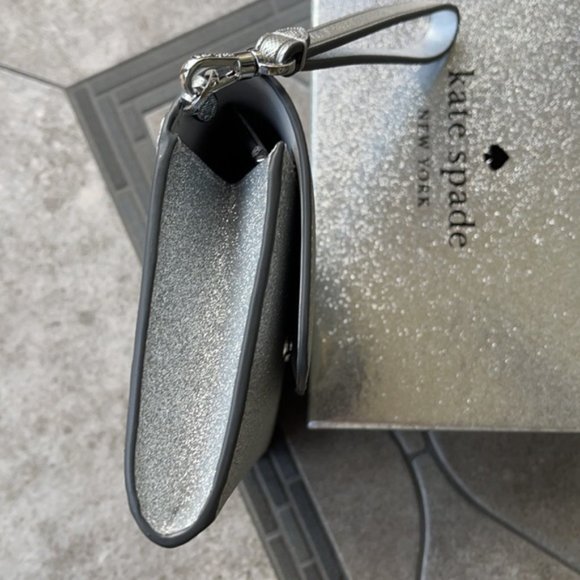 Kate Spade Shimmy Boxed Medium Phone Wristlet Lunar Light - Picture 4 of 16